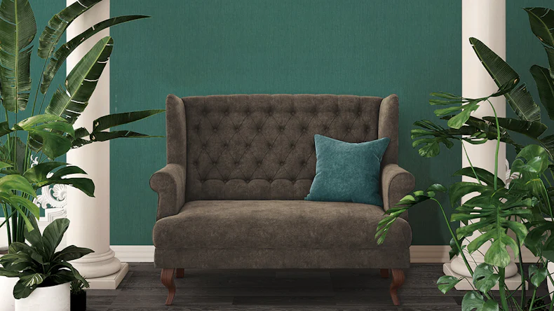 Carta da parati in vinile Assolutamente Chic Architetti Carta Verde Metallico Moderno 771