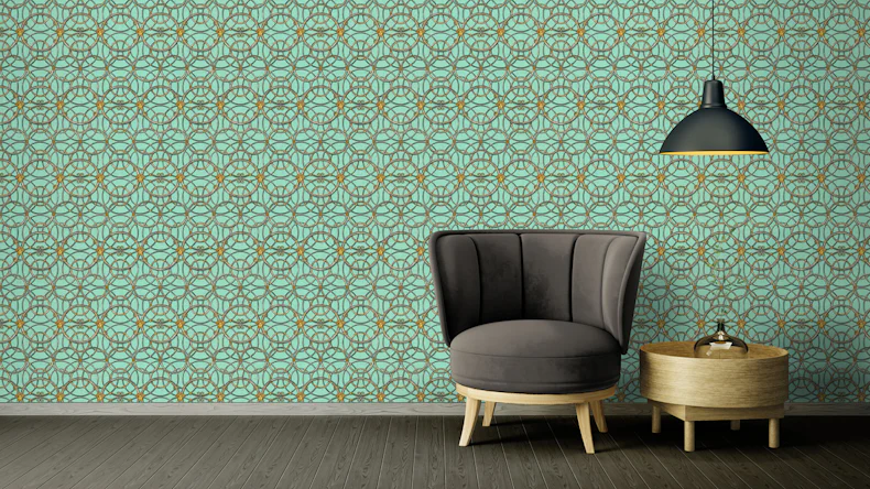 Vinyltapete grün Vintage Ornamente Bilder Versace 4 497