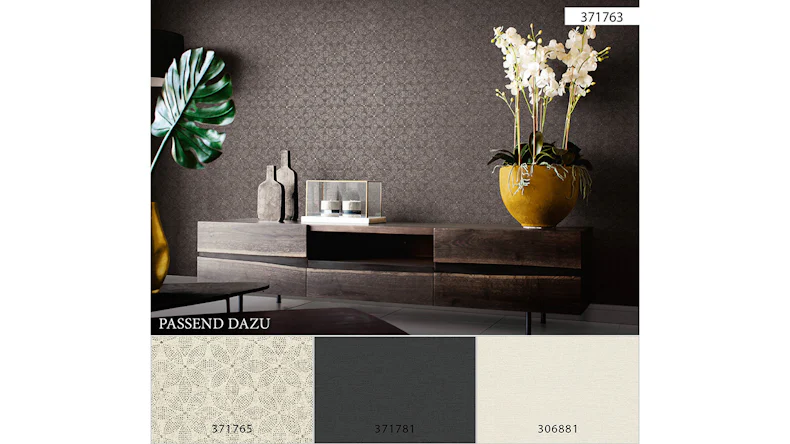 papier peint Origine ethnique A.S. Création ornements noir métallique 763