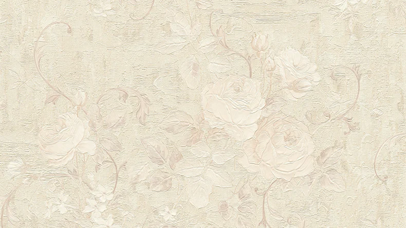 Papier peint vinyle gris rétro fleurs classiques & nature romantico 244