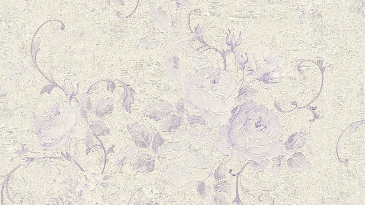 Vinyltapete lila Retro Klassisch Blumen & Natur Romantico 245