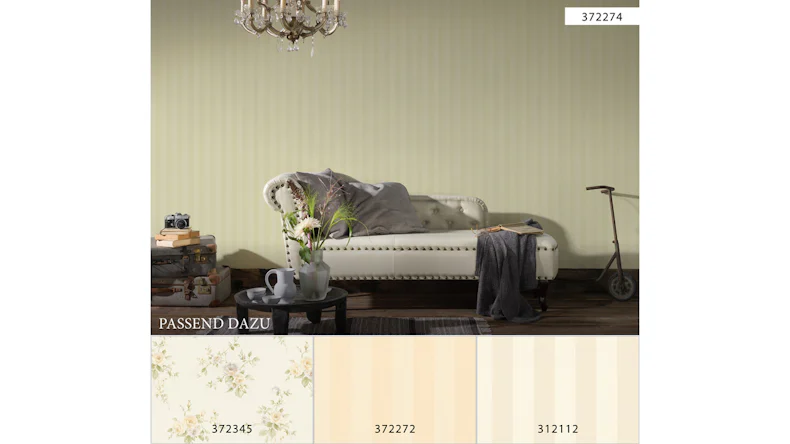 papier peint en vinyle jaune rétro à rayures classiques romantico 274