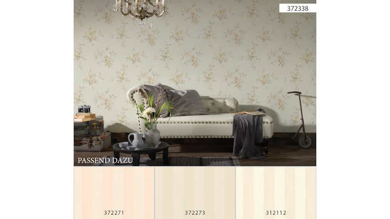 papier peint en vinyle beige moderne fleurs classiques & nature romantico 338