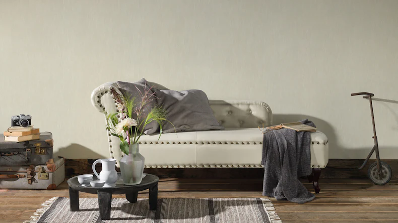 Vinyltapete creme Klassisch Uni Romantico 406