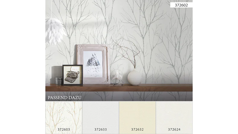 Vinyltapete Blooming A.S. Création Vintage Grau Beige 602