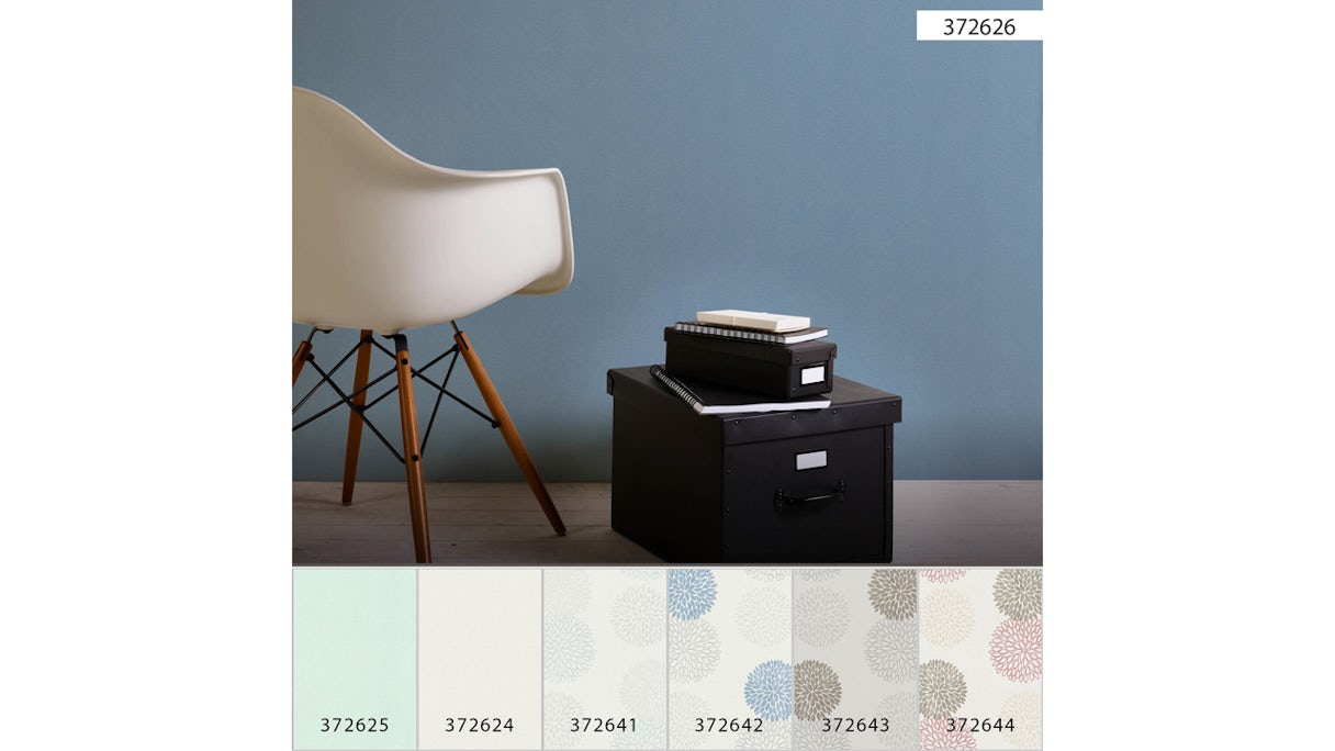 Vinyltapete blau Modern Uni Styleguide Trend Colours 2021 626