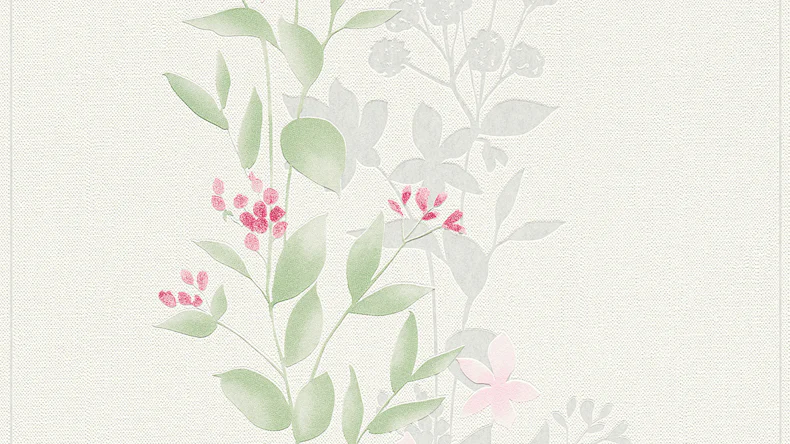 Carta da parati in vinile Blooming A.S. Création Vintage Bianco Verde Rosa 661