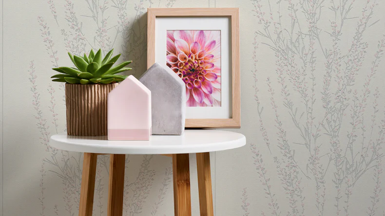 Carta da parati in vinile Blooming A.S. Création Vintage Bianco Grigio Metallico 671