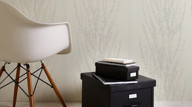 Carta da parati in vinile Blooming A.S. Création Vintage Bianco Grigio Metallico 671