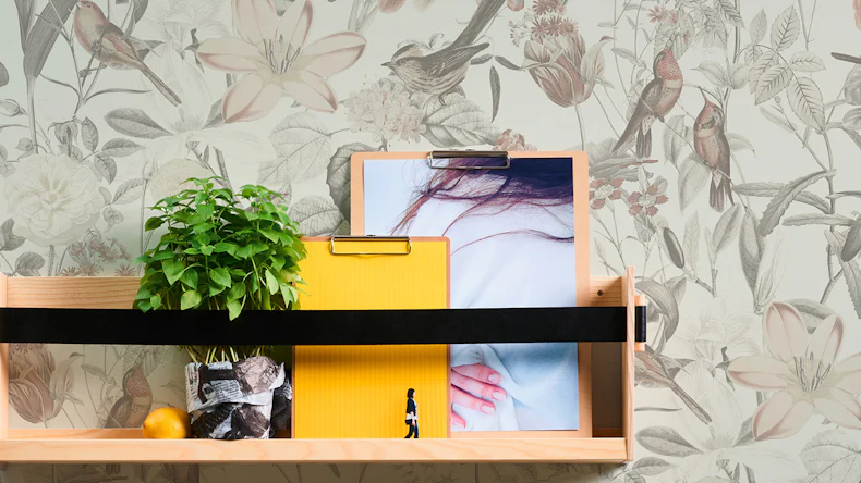 Papier peint maison de campagne Exotic Life A.S. Création country style gris rose 762