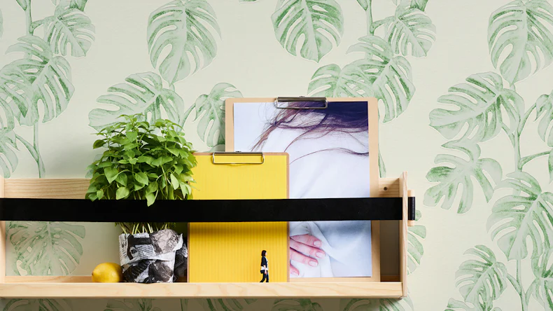 Papier peint vinyle Greenery A.S. Création modern green white 813