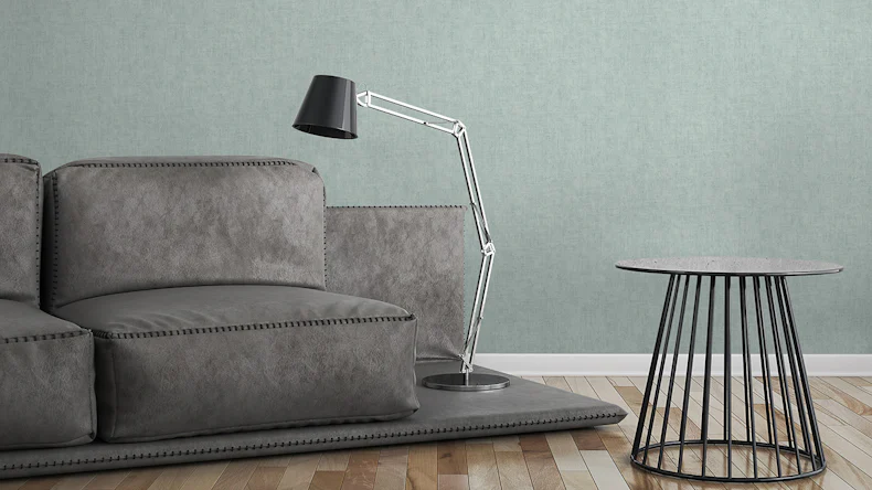 Vinyltapete blau Modern Klassisch Uni Greenery 345