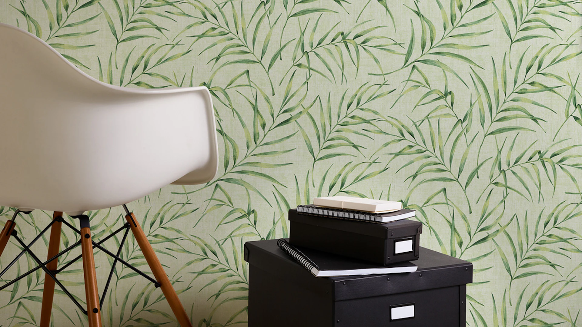 vinyl wallpaper green modern classic flowers & nature Greenery 353