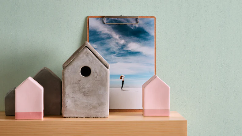 papier peint en vinyle vert moderne classique uni Jette 5 372