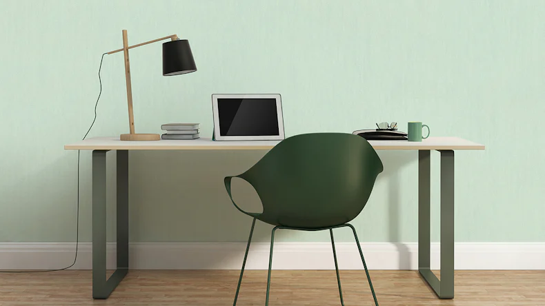 papier peint en vinyle vert moderne classique uni Jette 5 372