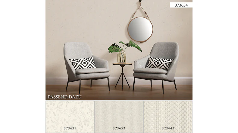 papier peint en vinyle beige moderne classique uni Jette 5 634