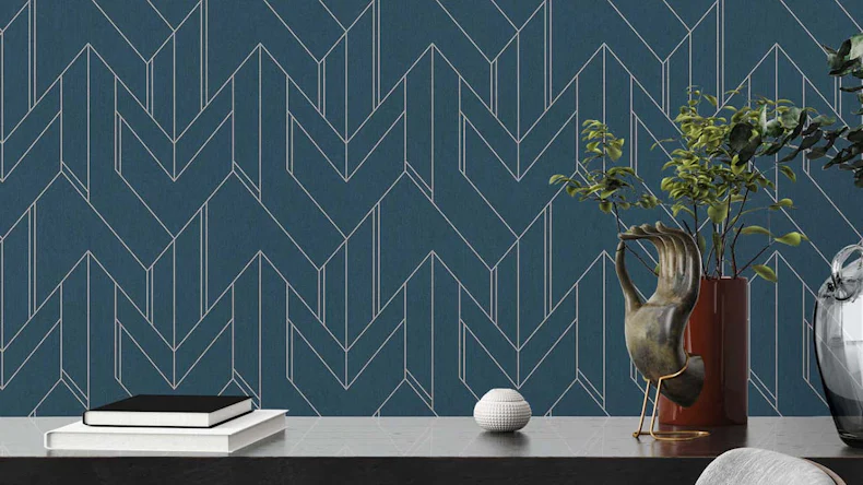 Vliestapete VILLA Streifen Modern Blau 695