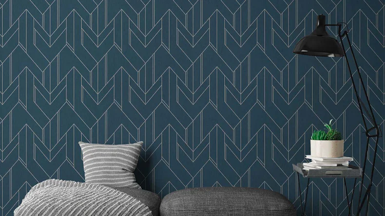 Vliestapete VILLA Streifen Modern Blau 695