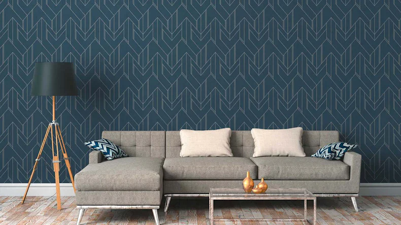 Vliestapete VILLA Streifen Modern Blau 695