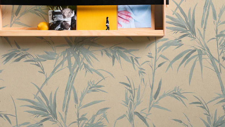 Vinyltapete grün Vintage Blumen & Natur Sumatra 761