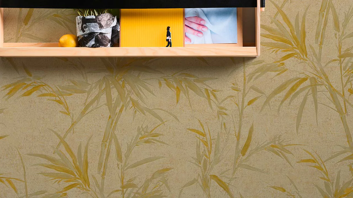 papier peint en vinyle jaune fleurs vintage & nature Sumatra 767