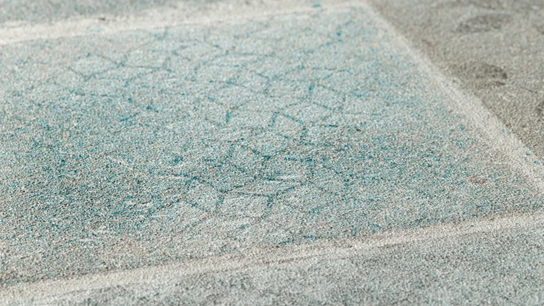 Vinyl Wallpaper New Booth 2.0 Edition 2 Tropical Concret A.S. Création Vintage Ornaments Blue Green Grey 881