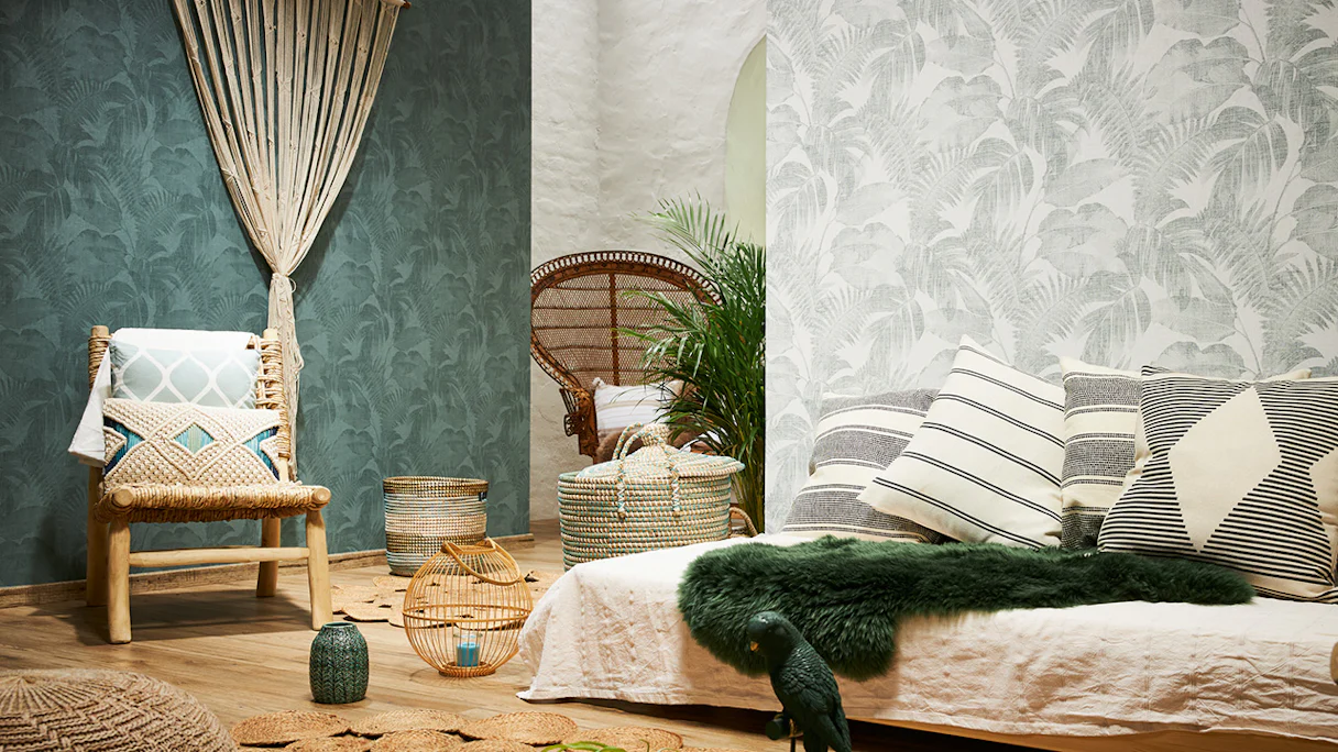 Vinyl Wallpaper New Walls Cosy & Relax Living Country Style Walls Green 963