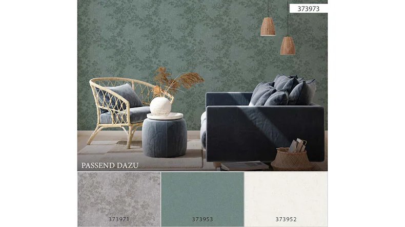 Vinyltapete grün Modern Blumen & Natur New Walls 973