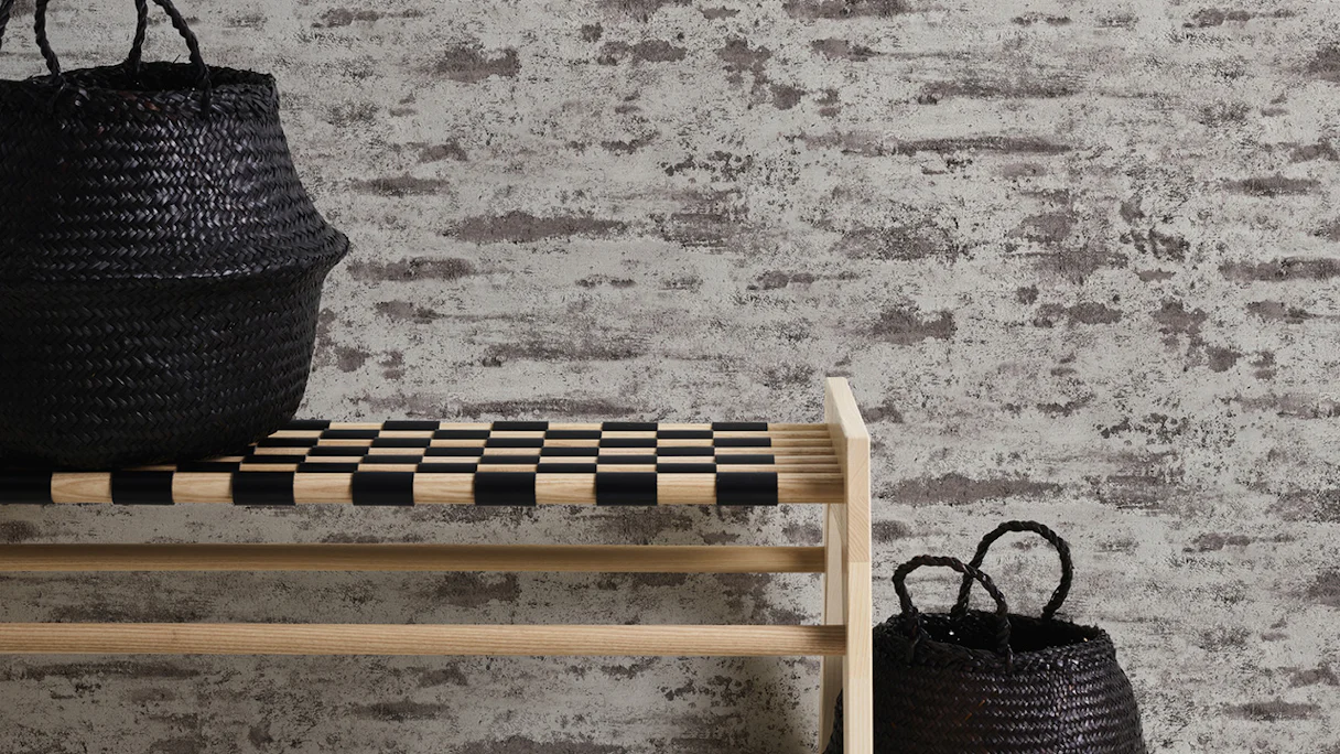 Vinyl wallpaper New Booth 2.0 Edition 2 Stones & Structure A.S. Création concrete look black grey 155