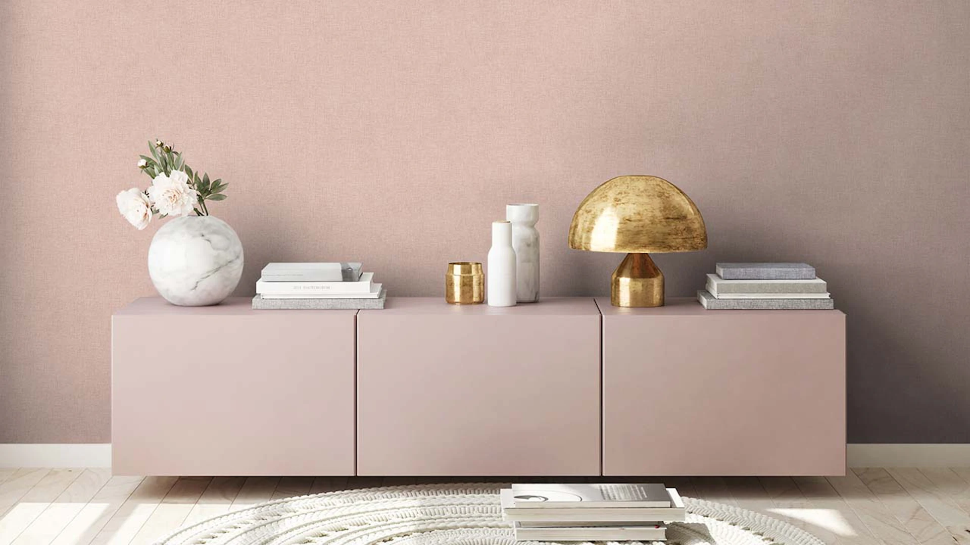 papier peint en vinyle rose modern plains New Walls 301