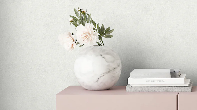 Vinyltapete New Walls Uni Livingwalls Grau 306