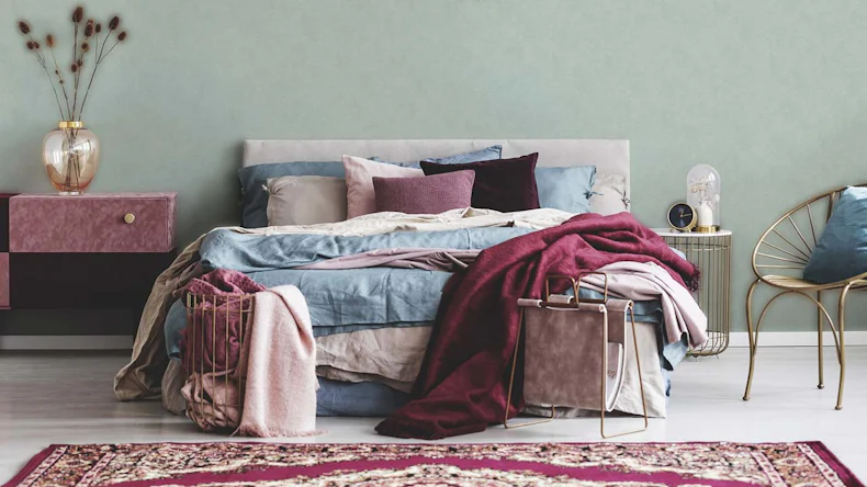 Vinyltapete blau Modern Uni Asian Fusion 671