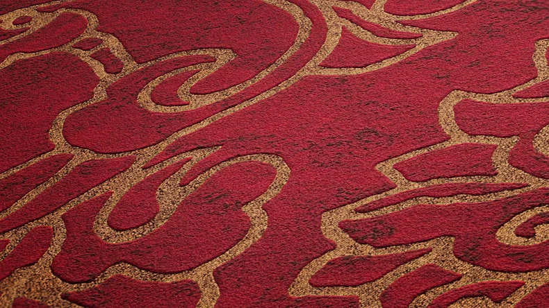 Vinyltapete rot Modern Retro Blumen & Natur Asian Fusion 701