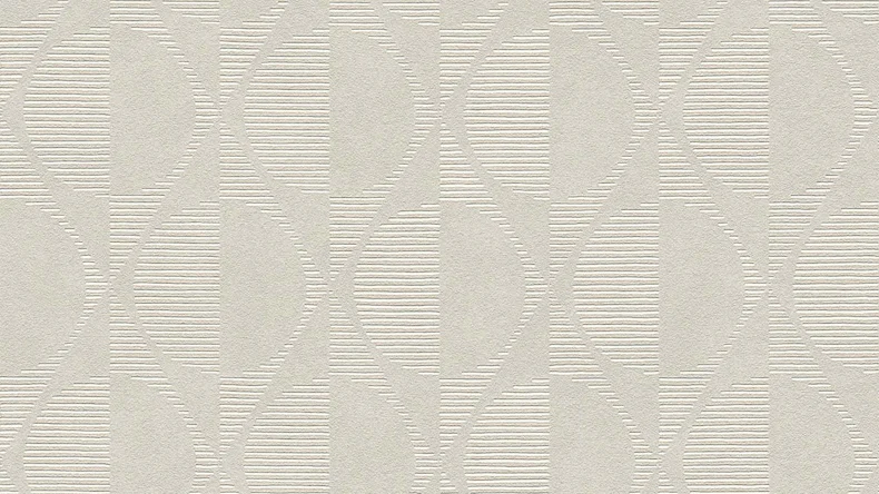 Vinyltapete beige Modern Retro Ornamente Streifen Pop Style 782