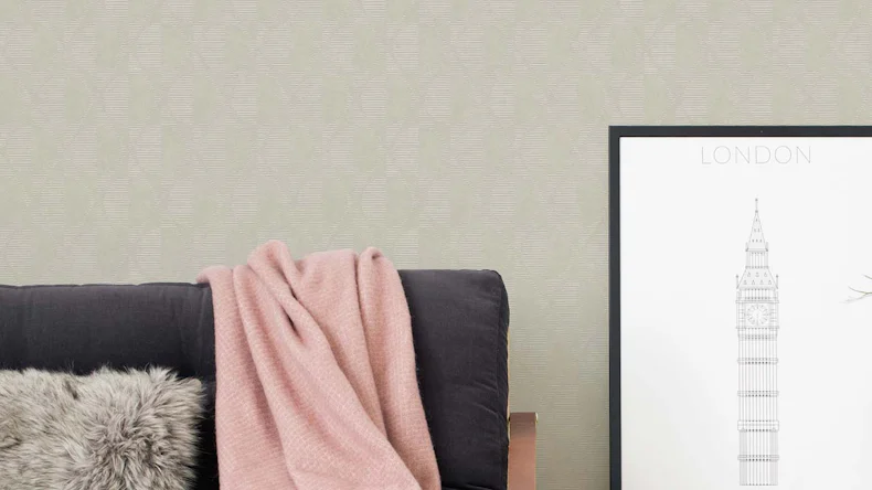 Vinyltapete beige Modern Retro Ornamente Streifen Pop Style 782