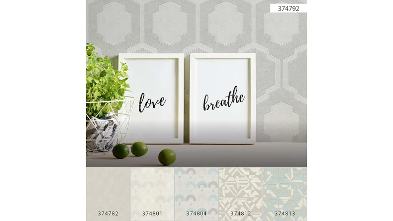 Vinyltapete grau Modern Retro Ornamente Streifen Pop Style 792