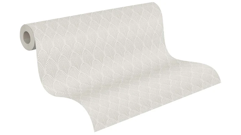 Vinyltapete weiß Modern Retro Ornamente Streifen Pop Style 841