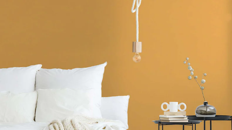 Vinyltapete orange Modern Uni Pop Style 001