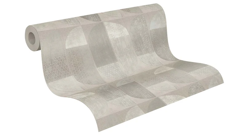 Papier peint en vinyle beige tableaux rétro modernes fleurs & nature Geo Nordic 314