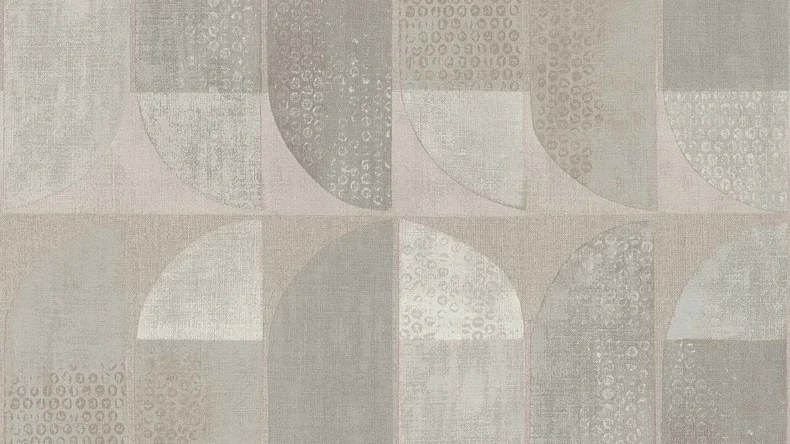 Papier peint en vinyle beige tableaux rétro modernes fleurs & nature Geo Nordic 314