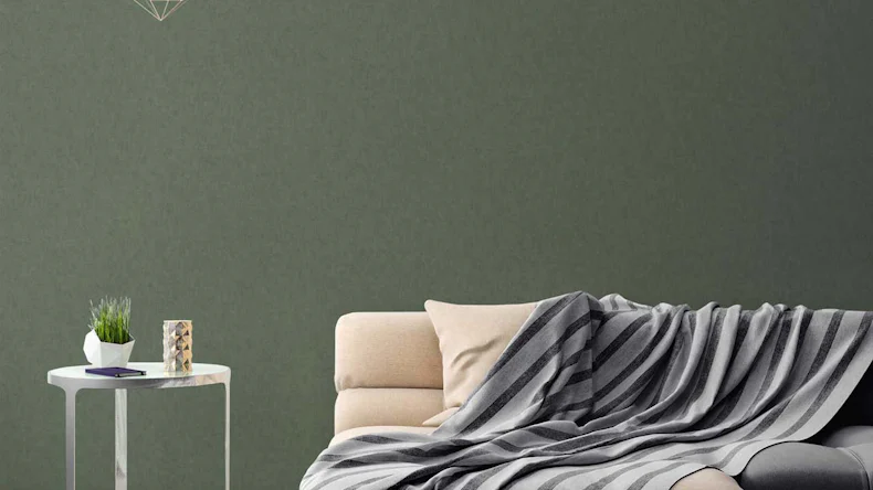 carta da parati in vinile verde moderno retrò uni geo nordic 364