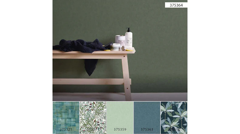 carta da parati in vinile verde moderno retrò uni geo nordic 364