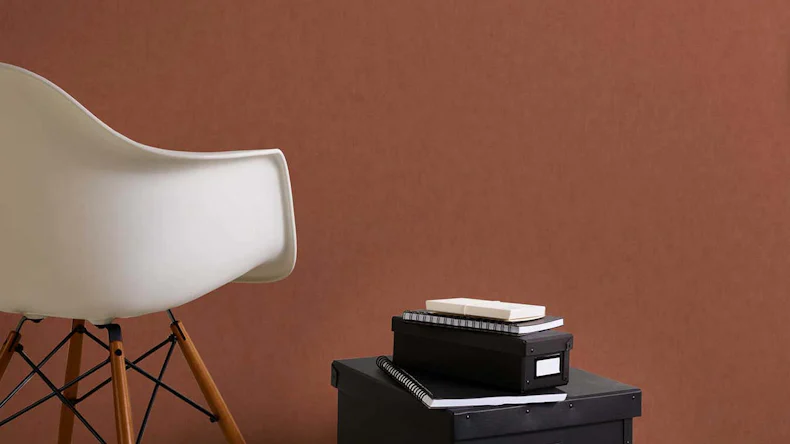 carta da parati in vinile arancione moderno retrò uni geo nordic 367