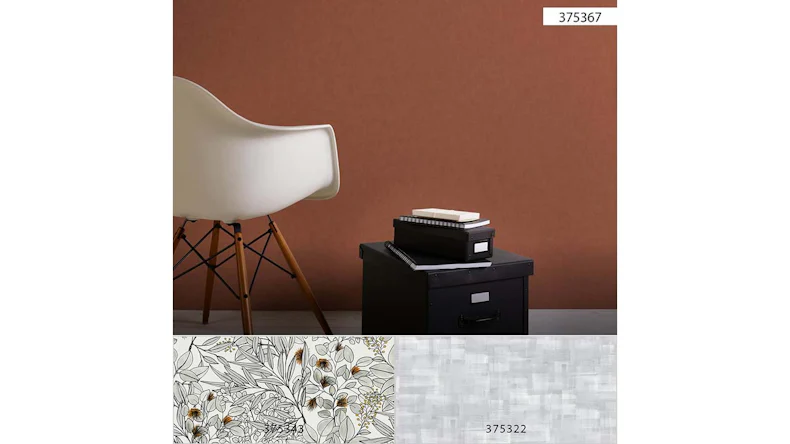 carta da parati in vinile arancione moderno retrò uni geo nordic 367