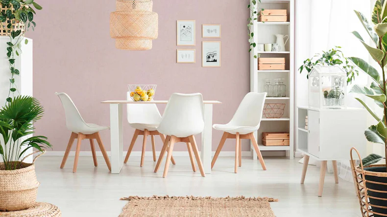 carta da parati in vinile rosa moderno retrò pianure Nuova Eleganza 481