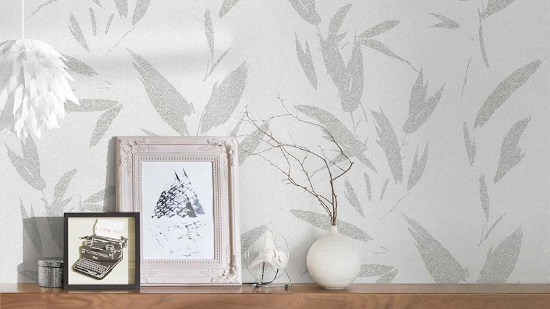 Carta da parati in vinile crema moderni fiori retrò & natura Nuova Eleganza 494