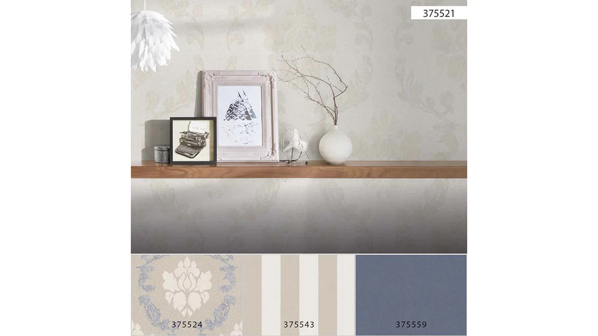 Vinyltapete beige Modern Blumen & Natur Ornamente New Elegance 521