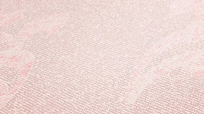 Carta da parati in vinile rosa fiori moderni e ornamenti naturali Nuova Eleganza 525