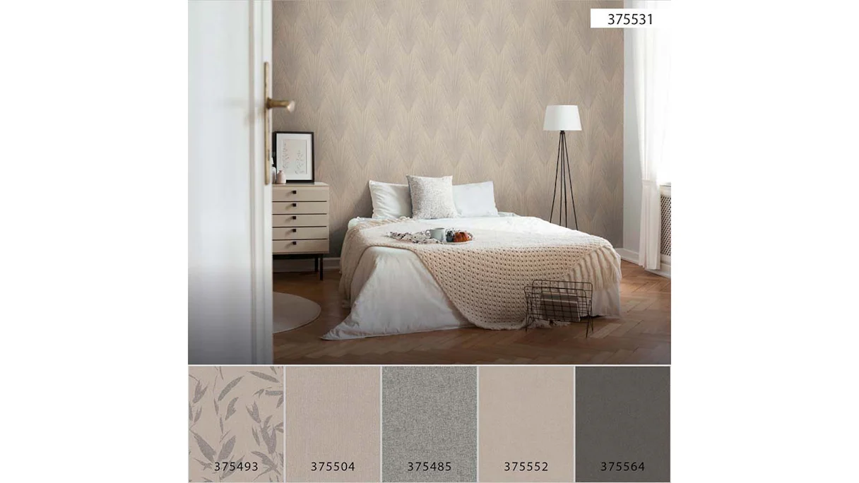 vinyl wallpaper beige modern flowers & nature New Elegance 531