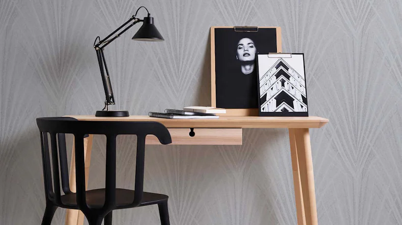 Carta da parati in vinile grigio fiori moderni & natura Nuova Eleganza 534